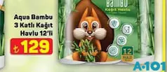 AQUA BAMBU 3 KATLI KAĞIT HAVLU 12'Lİ